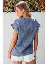 Load image into Gallery viewer, Denim &amp; Pearls Top
