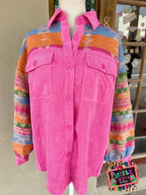 Load image into Gallery viewer, Pink Aztec Shacket
