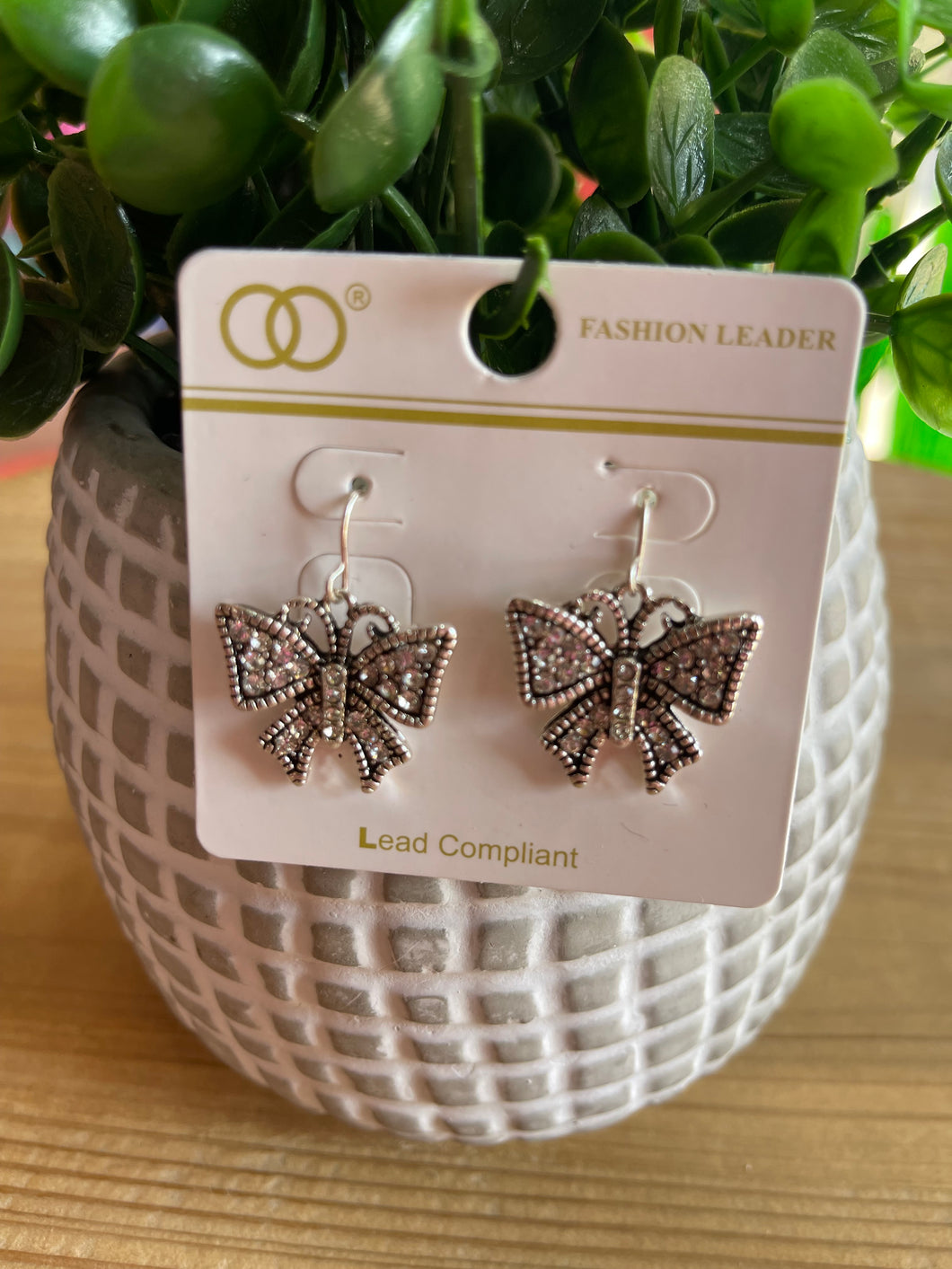 Rhinestone Bow earrings