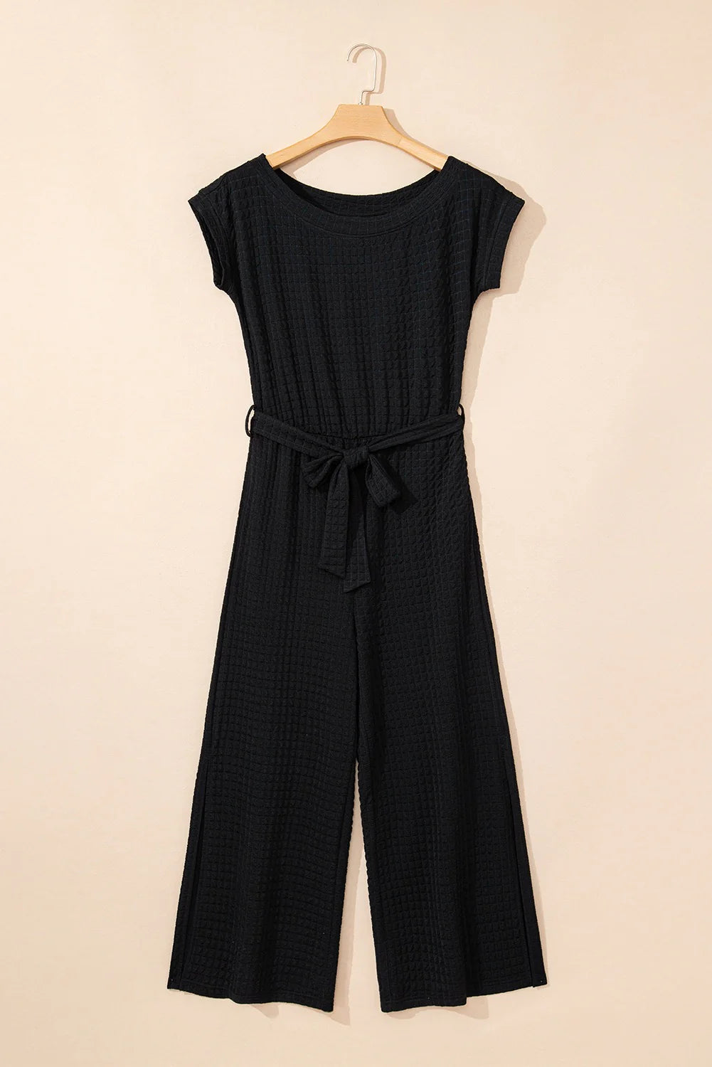 Black Checkered Jumpsuit