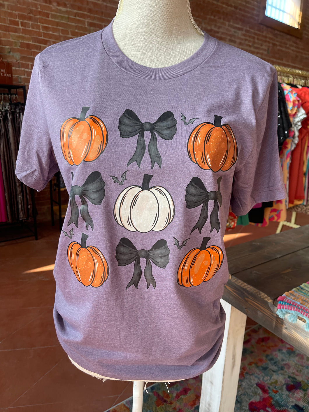 Pumpkins & Bows Fall T-shirt