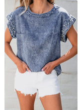 Load image into Gallery viewer, Denim &amp; Pearls Top
